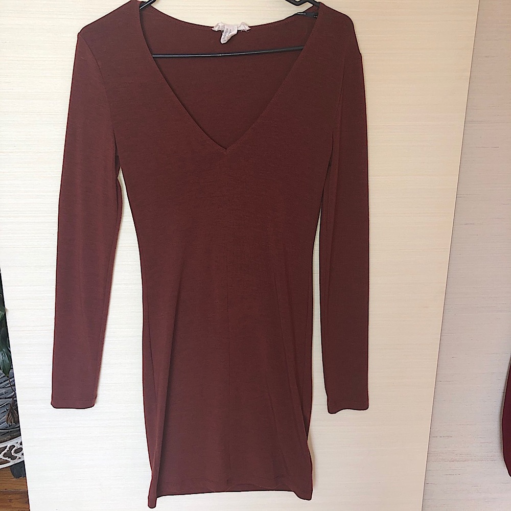 Forever XXI rust colored sheath dress